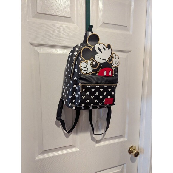 Disneycore Kawaii Mickey Mouse Mini Backpack Black White Polka Dot Bag‎ Disney main image 8